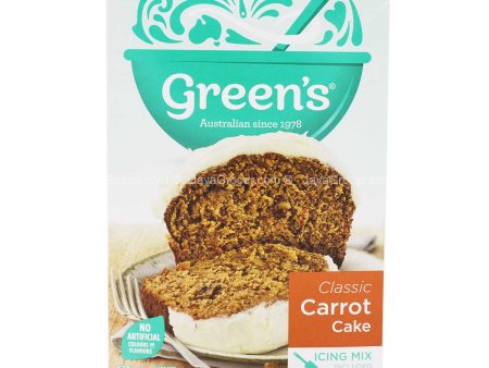 Green’s Classic Carrot Cake Mix 470g Supply