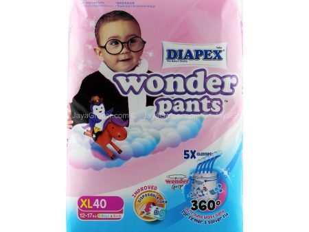 Diapex Wonder Pants Diapers (Extra Large) 40pcs pack For Discount