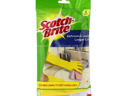 Scotch-Brite Bathroom & Laundry Longer Cuffs Gloves L Size 1set Online Hot Sale