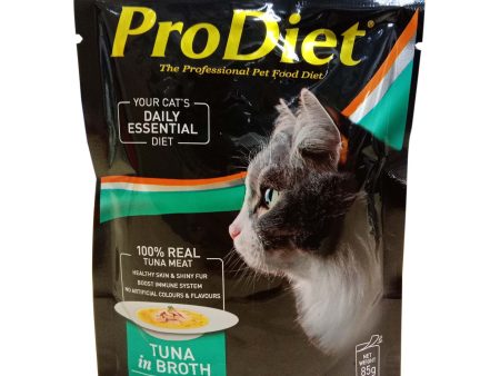 ProDiet Pouch Cat Food Tuna In Broth 85g Online now