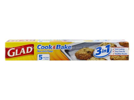 Glad Bake Non-Stick Baking and Cooking Paper 5m x 30cm 1pack Online now