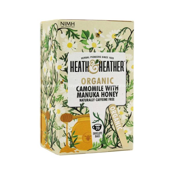 Heath & Heather Organic Camomile with Manuka Honey Tea 20pcs pack Online Sale