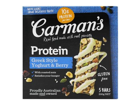 Carman’s Greek Style Yoghurt & Berry Gourmet Protein Bar 200g Supply