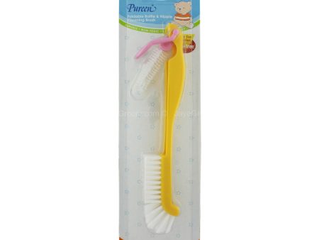 Pureen Foldable Bottle & Nipple Cleaning Brush 1pc Cheap