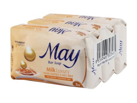 May Milk Luxury Bar Soap 85g x 3 Online now