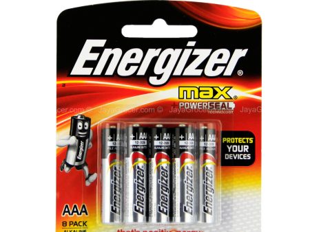 Energizer Max 1.5V AAA Alkaline Battery 8pcs pack Fashion