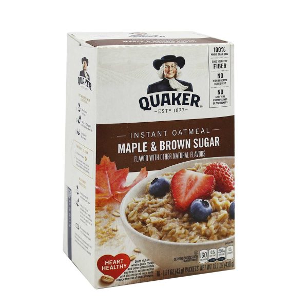 QUAKER OATMEALMAPLE BRN SUGAR 15.1OZ *1 For Sale