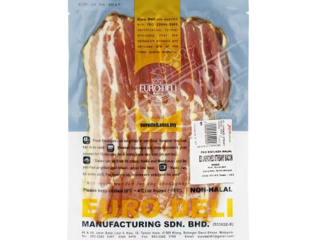 [NON-HALAL] Euro Deli Unsmoked Streaky Bacon 200g Sale