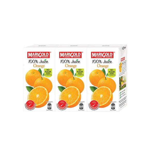 Marigold 100% Juice Orange 200ml x 3 Hot on Sale