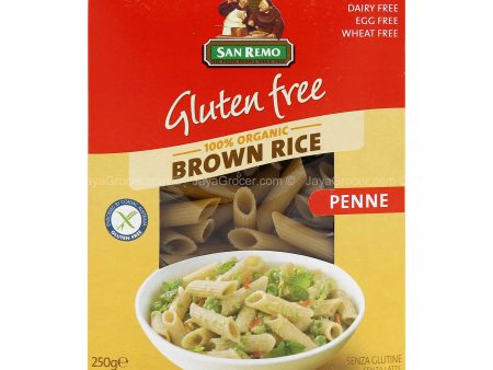 SAN REMO BROWN RICE PENNE 250G Discount